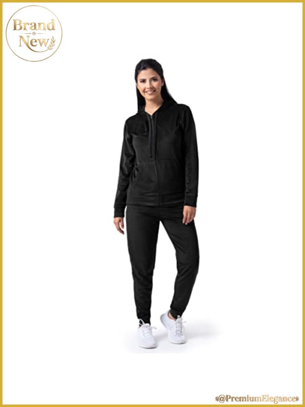 Velour Tracksuit Set Zip Hoodie and Jogger Sweatpants 2 Piece